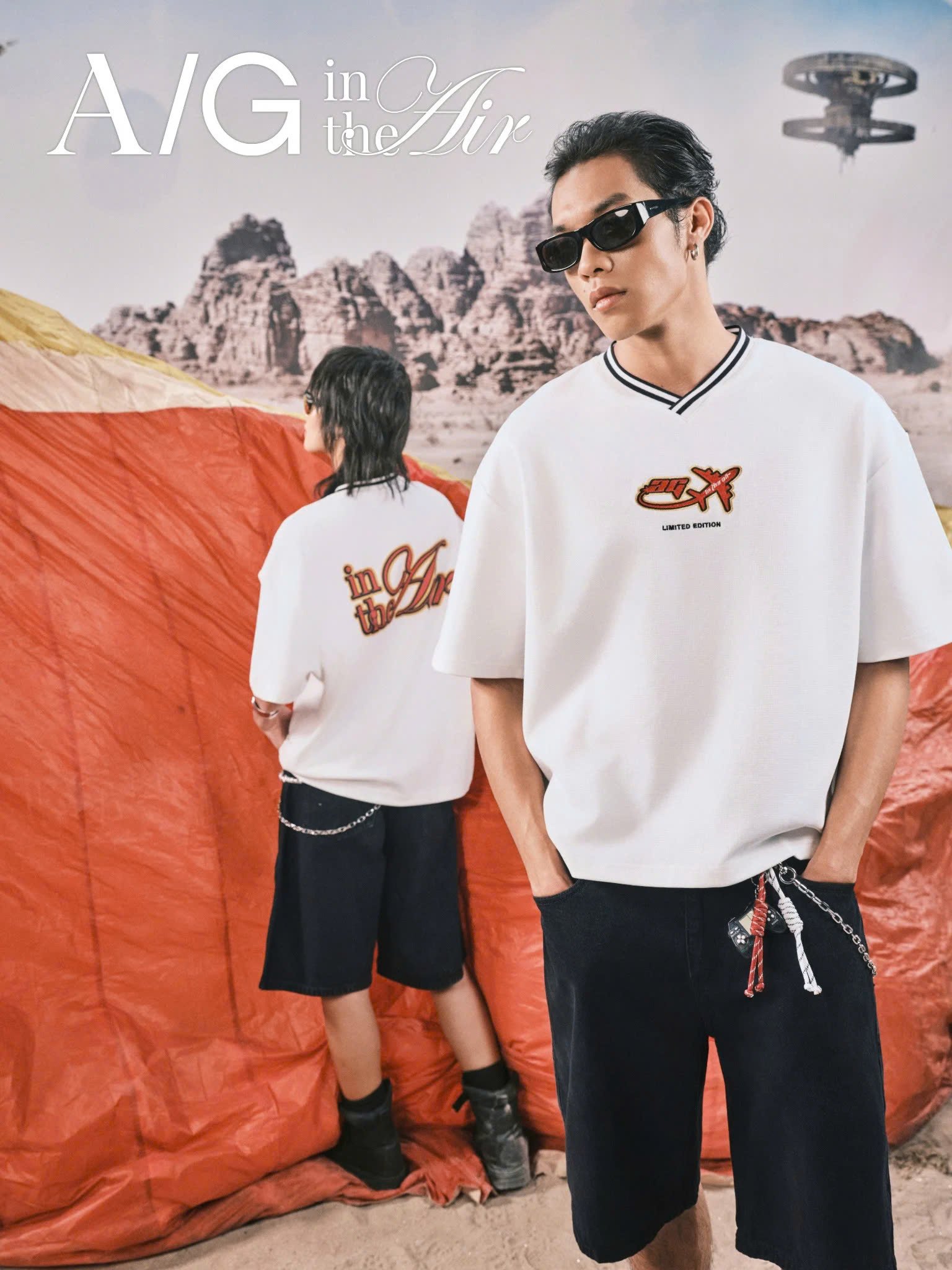 AG04 STUDIO LOOSE FIT LOGO T-SHIRT - WHITE
