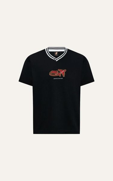  AG04 STUDIO LOOSE FIT LOGO T-SHIRT - BLACK