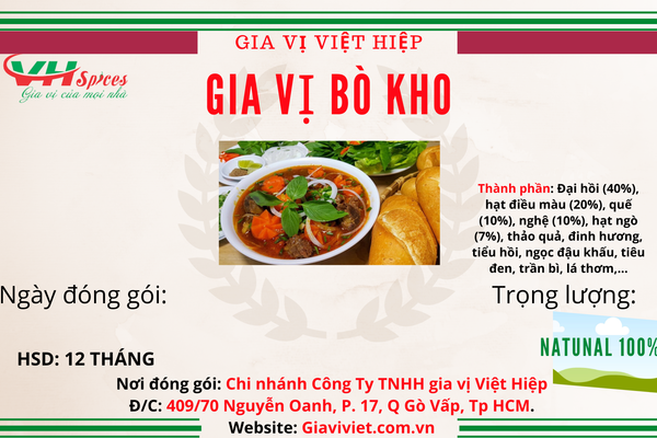  Gia Vị Nấu Bò Kho 