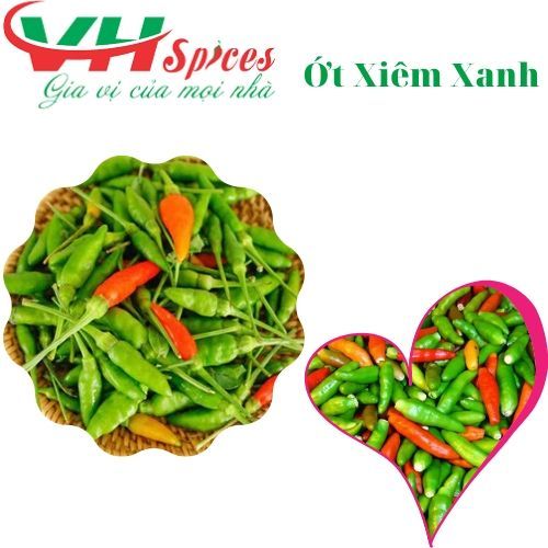  Ớt Trái Xiêm Xanh (Ớt Hiểm) Tươi - Bird's Eye Chili 