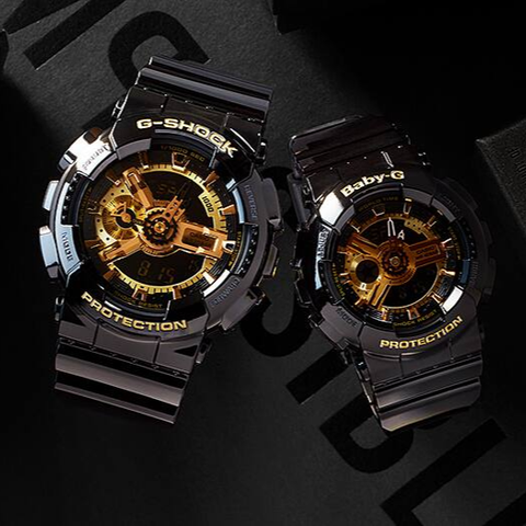 Đồng hồ Casio Đôi G-shock GA-110GB-1ADR & BA-110-1ADR Chính Hãng