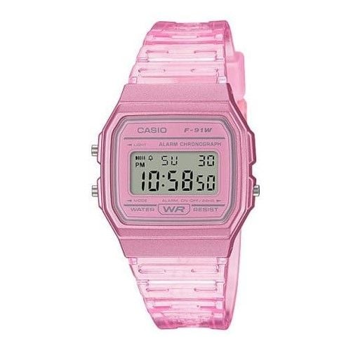 Đồng hồ trẻ em nữ Casio F-91WS-4DF chính hãng
