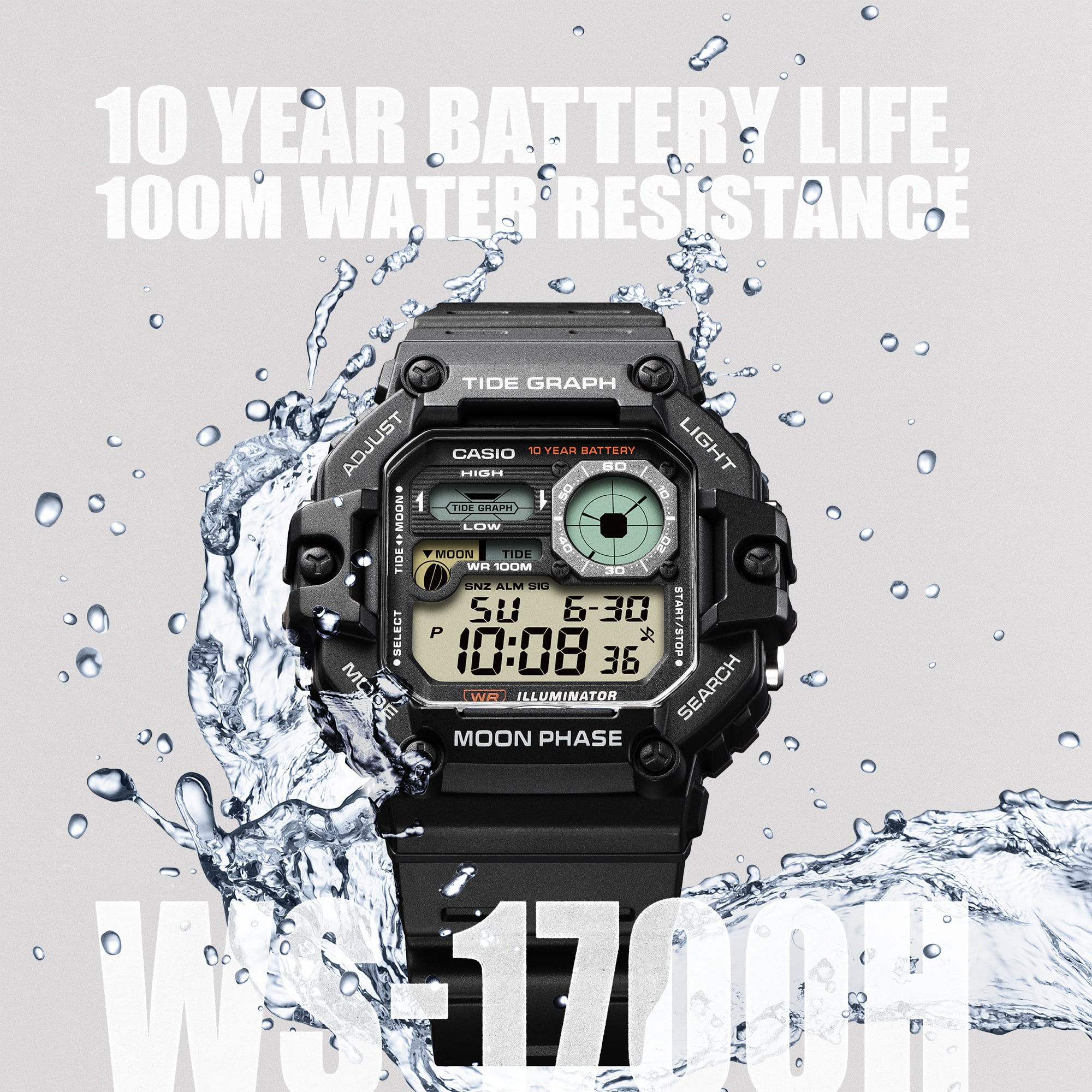 Đồng Hồ Casio Nam WS-1700H-1AVDF Chính Hãng
