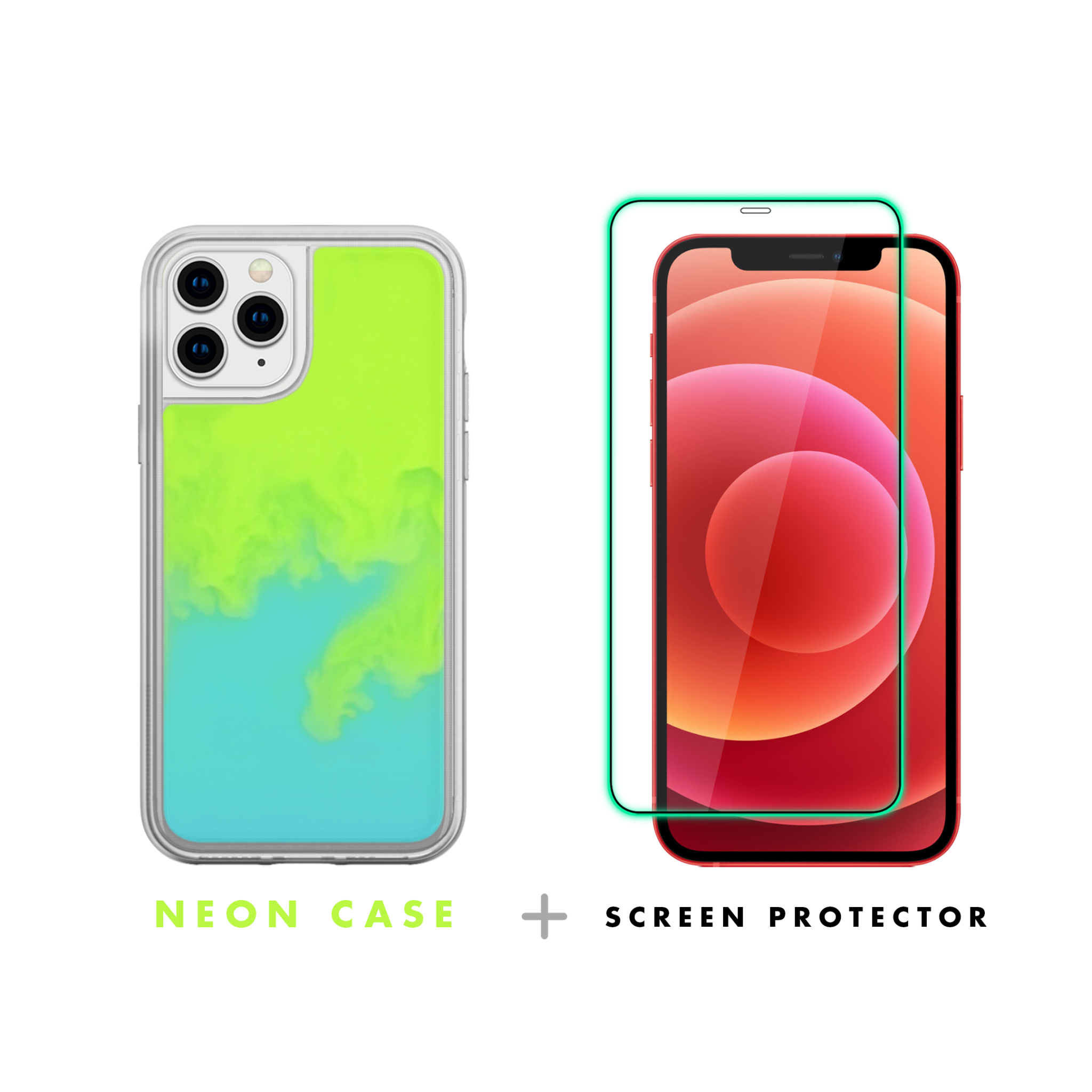  [COMBO] Green Neon Case + Cường Lực Neon 