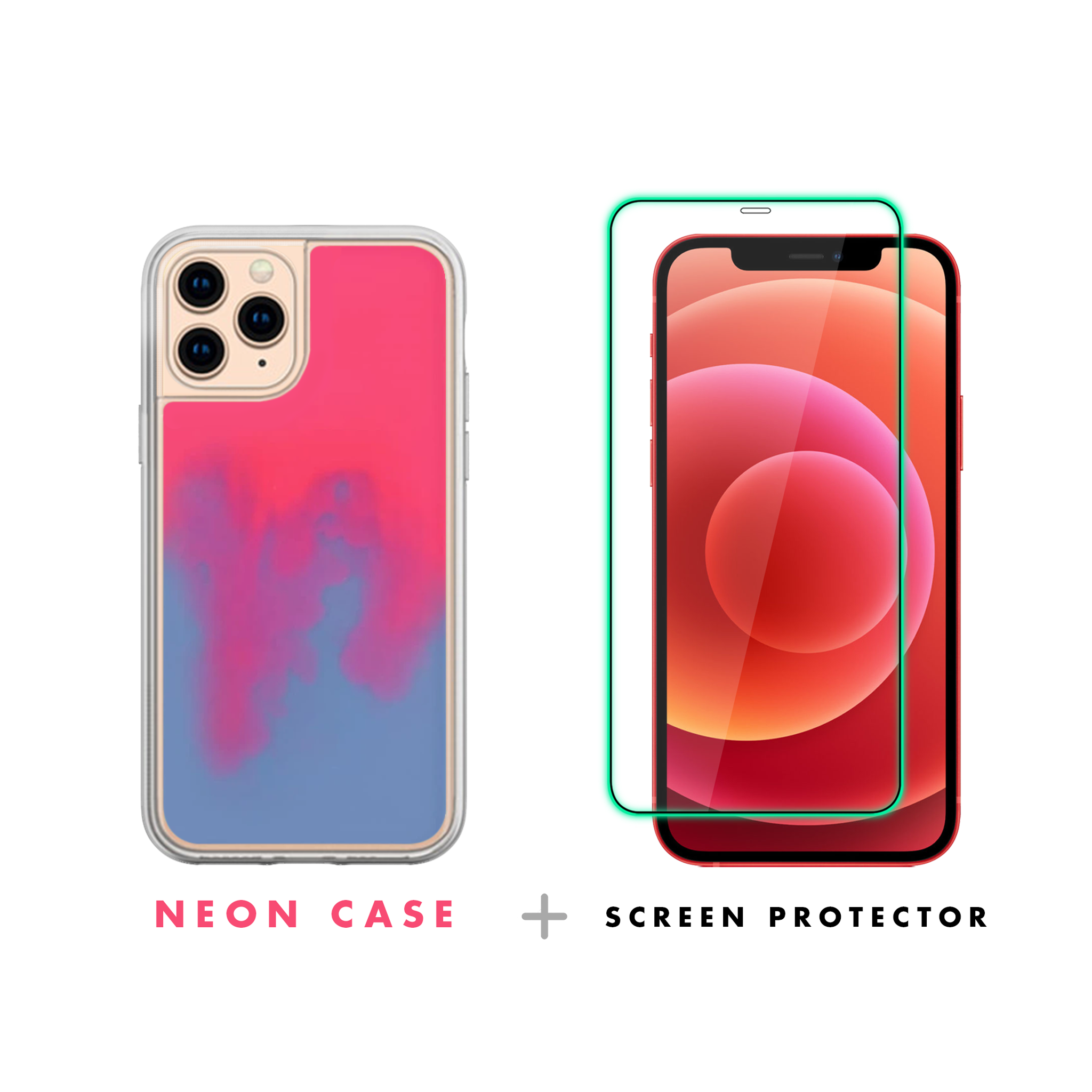  [COMBO] Pink Neon Case + Cường Lực Neon 