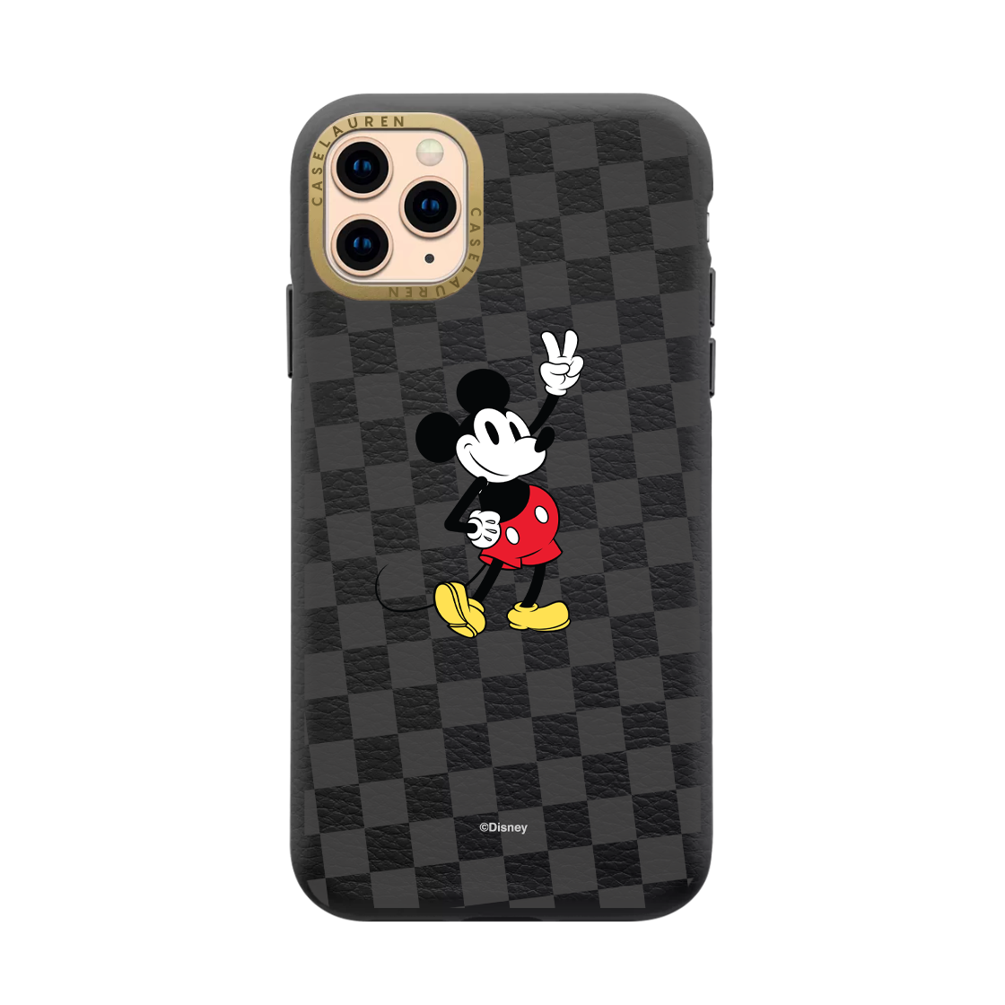  Leather Case Jet Black x Mickey Mouse 
