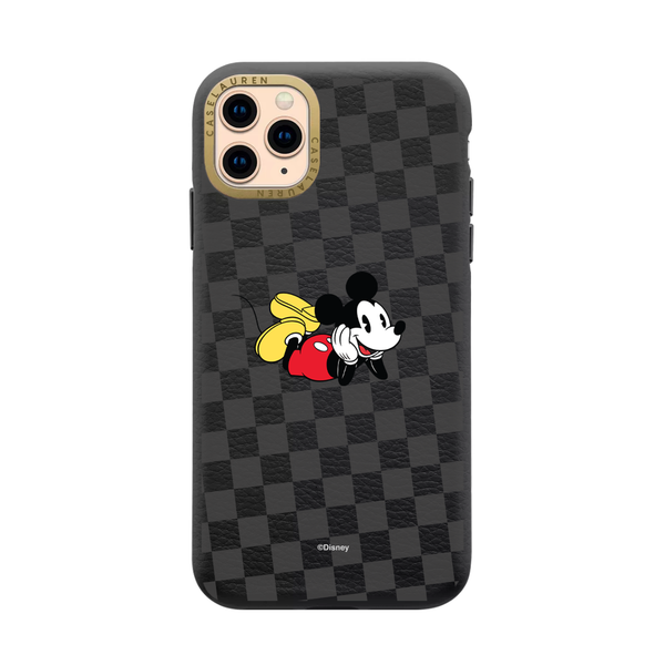  Leather Case Jet Black x Mickey Mouse 