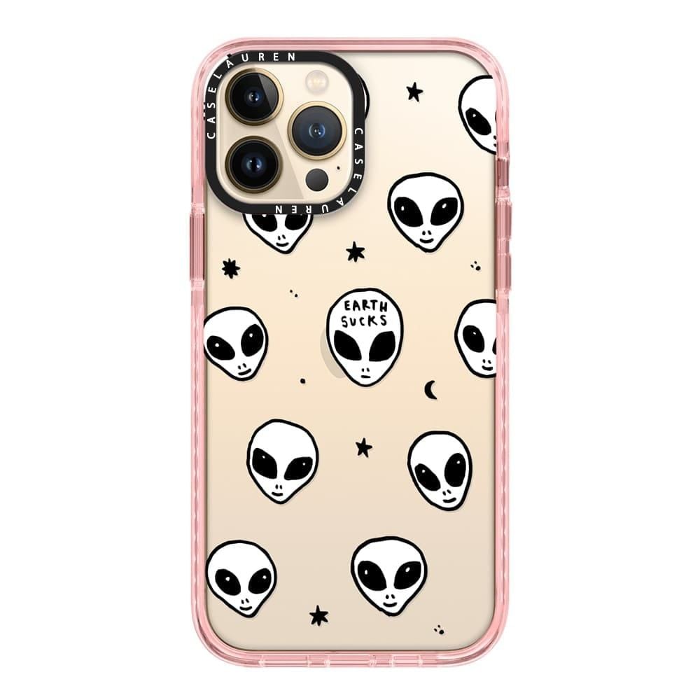  Cute White UFO Space Alien Drawing Pattern | Impact | Case Lauren 