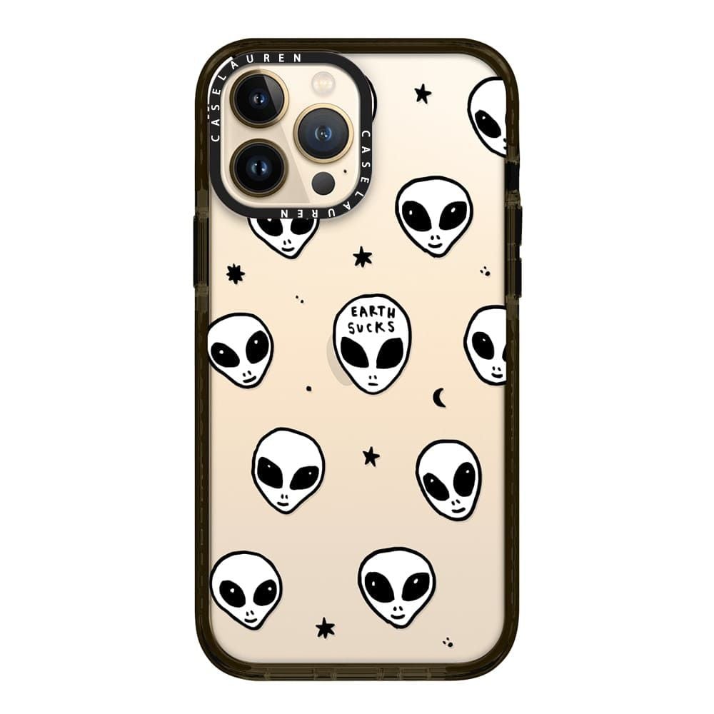  Cute White UFO Space Alien Drawing Pattern | Impact | Case Lauren 