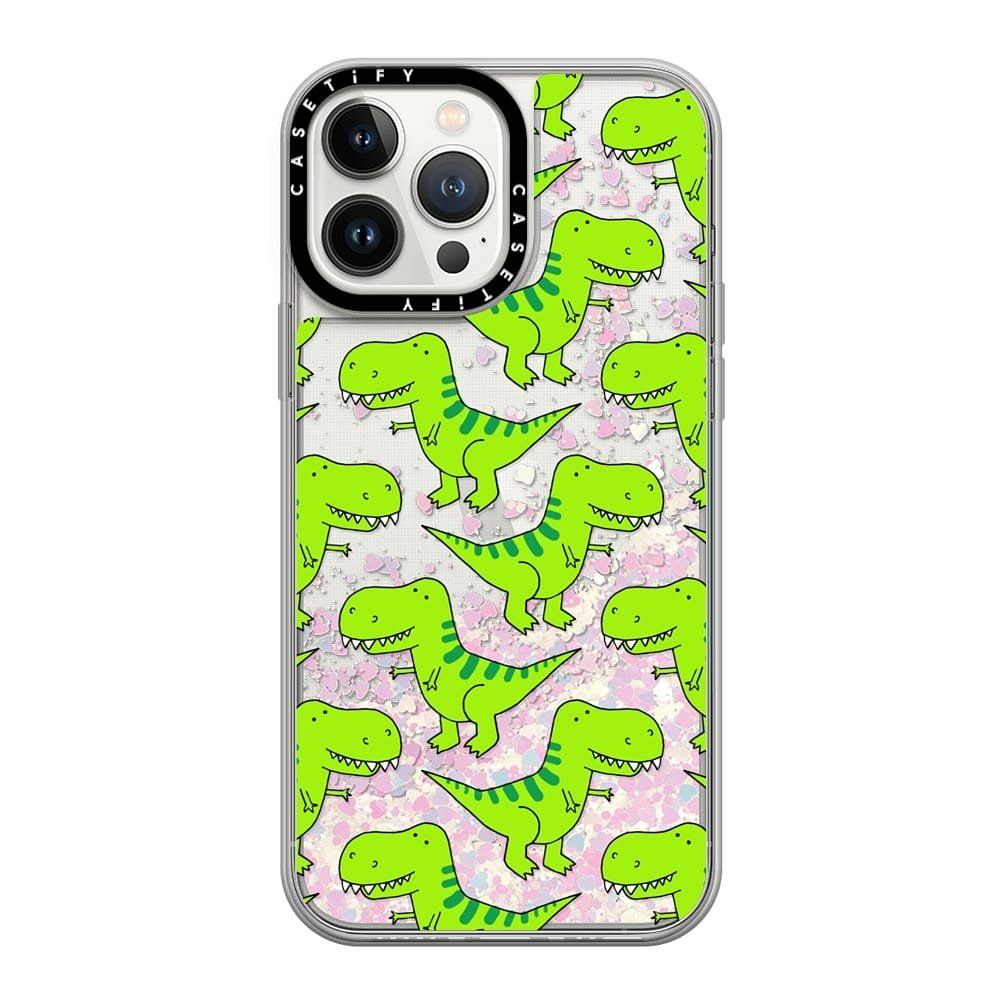  T-Rex Dinosaur Pattern Neon Green (PATTTREX1-B)  | Mirror 
