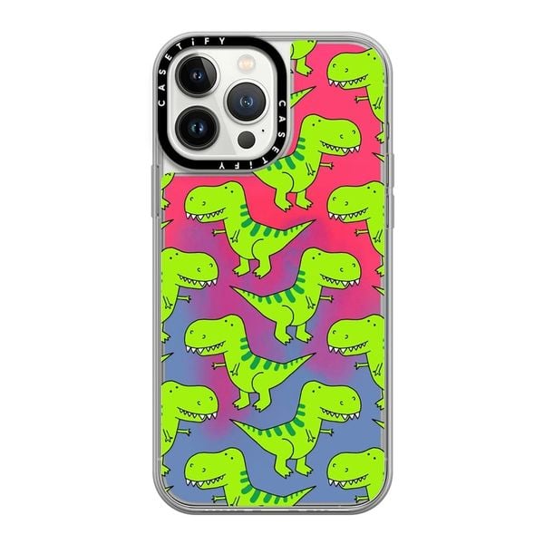  T-Rex Dinosaur Pattern Neon Green (PATTTREX1-B)  | Mirror 