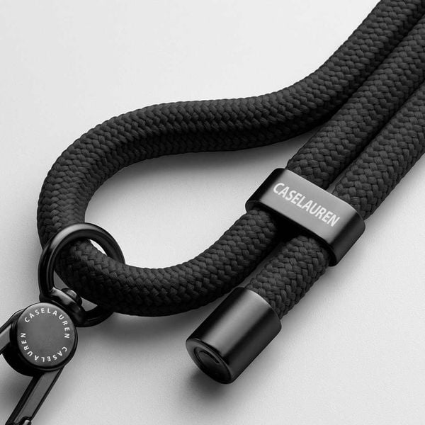  Rope Phone Strap with Card - Black 
