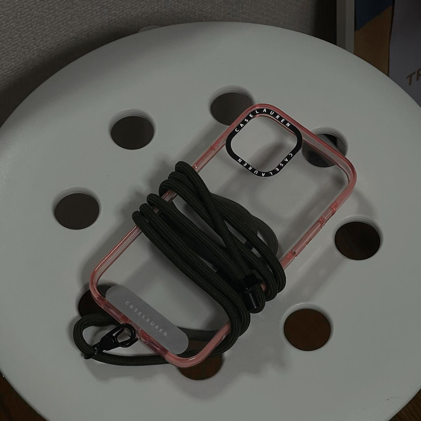  Rope Phone Strap with Card - Black 