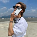  Rope Phone Strap with Card - Red Peach 