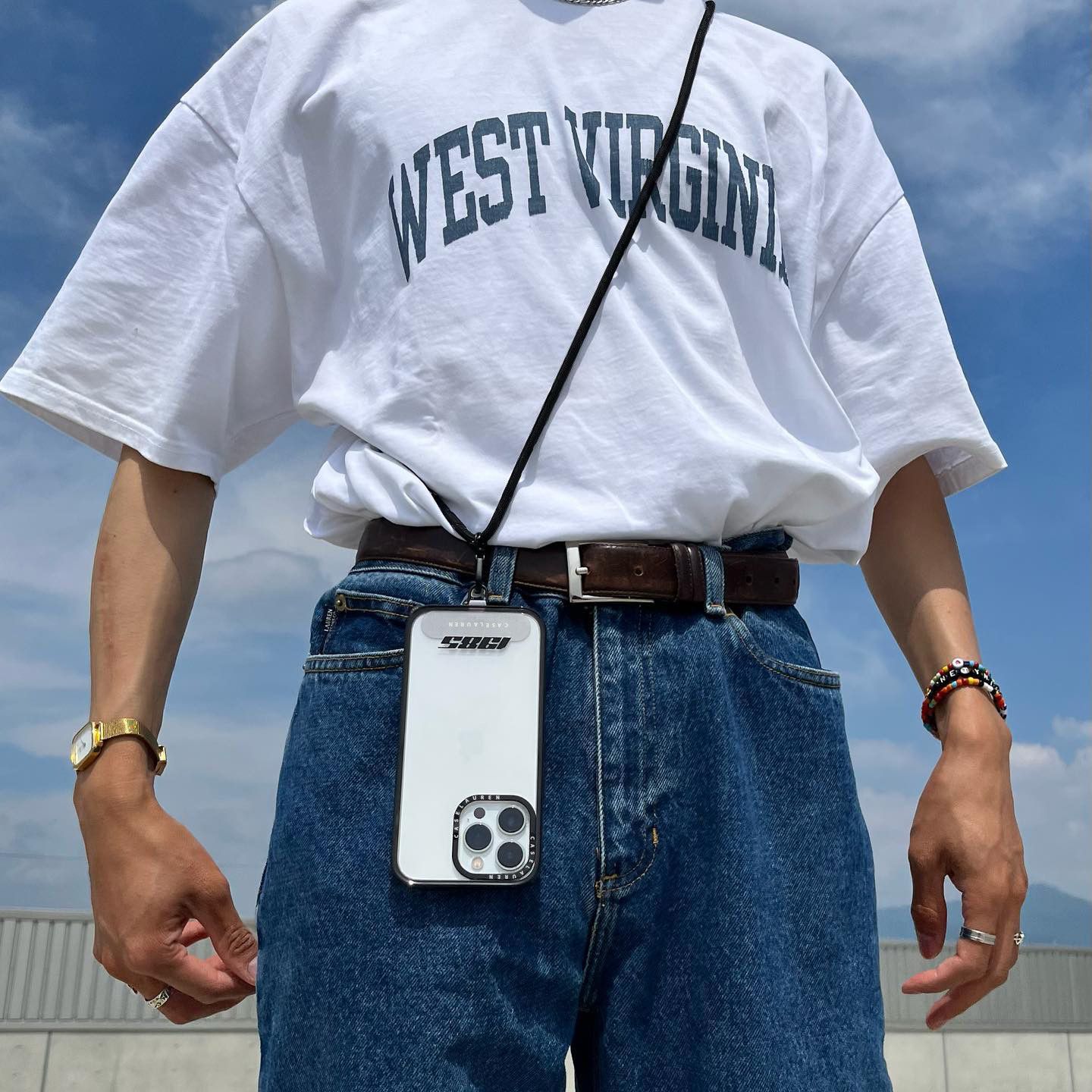  Rope Phone Strap with Card - Sierra Blue 