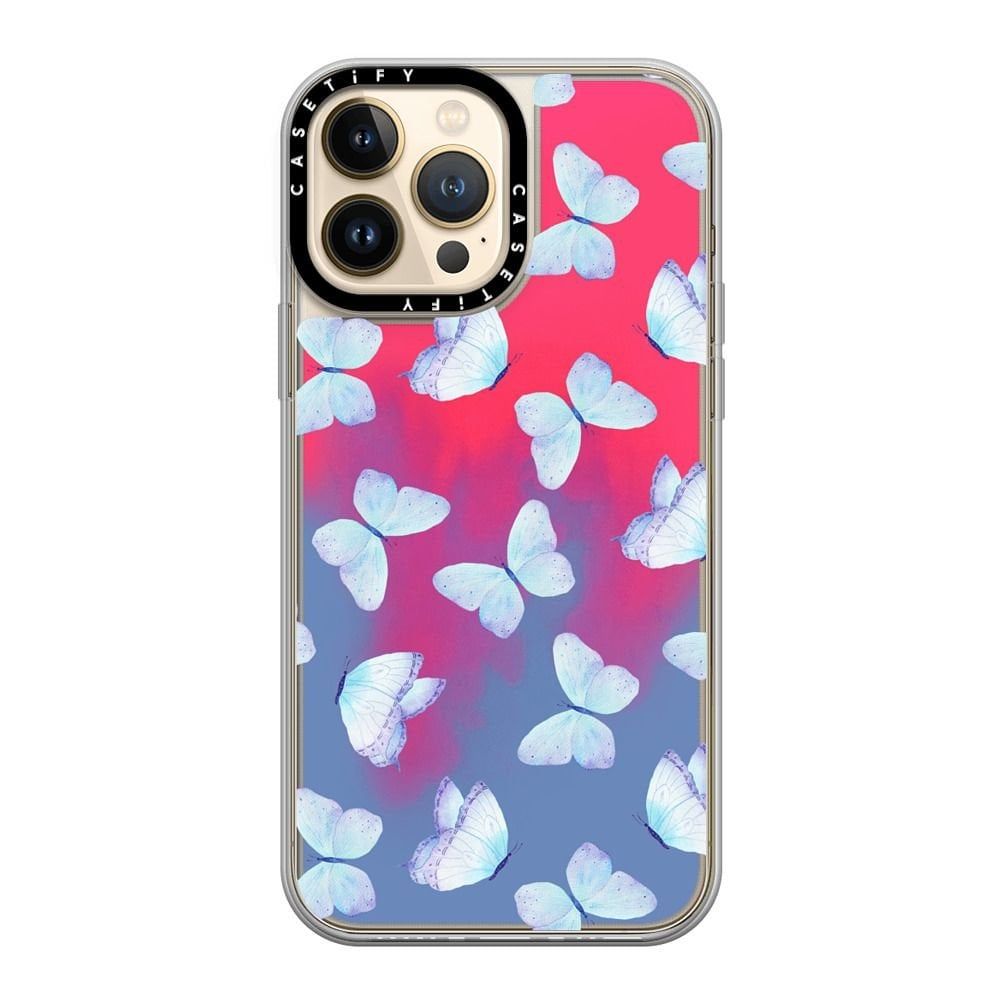  Lilac Aqua Blue Watercolor Hand Painted Butterfly | Mirror 