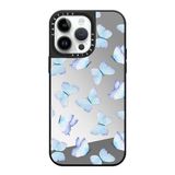  Lilac Aqua Blue Watercolor Hand Painted Butterfly | Mirror 