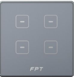 Công tắc cảm ứng 2 nút vuông stone gray - Hera SNZD01108