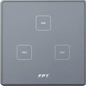 Công tắc cảm ứng 3 nút vuông stone gray - Hera SNZD0182