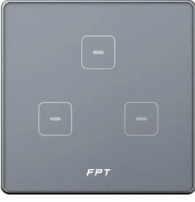 Công tắc cảm ứng 3 nút vuông stone gray - Hera SNZD0182