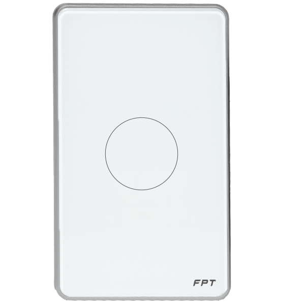 Công tắc cảm ứng 1 nút chữ nhật trắng (BLE) (Ver 2) Athena SNBR021