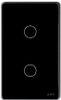 Công tắc cảm ứng 2 nút chữ nhật đen FPT Smart Home SNBR027