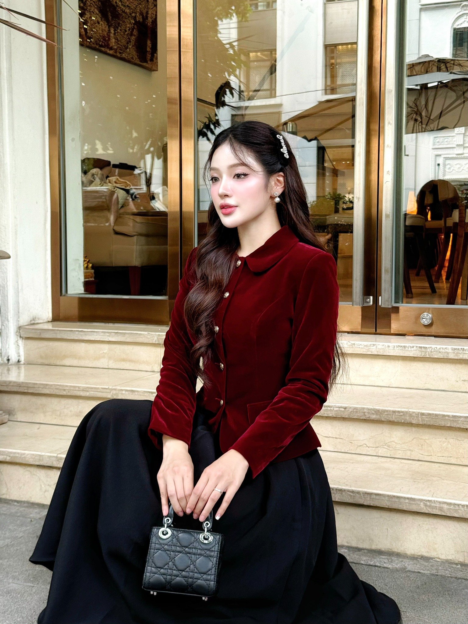 FLUFFY PEPLUM VEST