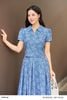  Áo kiểu hoạ tiết vân hoa hồng in độc quyền thời trang nữ Seven.AM M113152I 