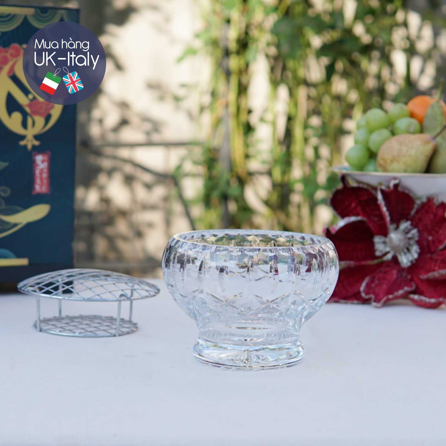 Bình hoa pha lê kèm khung cỡ lớn c1950 – Mua Hàng UK-Italy Bình Hoa Pha Lê Kèm Khung Cỡ Lớn C1950 – Mua Hàng Uk-Italy