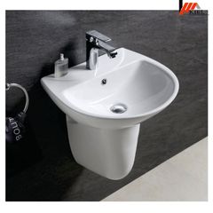 CHẬU LAVABO TREO TƯỜNG TRẮNG - CHÂN LỬNG -  BLLE  WB 12