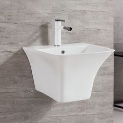 CHẬU LAVABO TREO TƯỜNG TRẮNG - LIỀN KHỐI  -  BLLE  WB 19