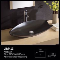 CHẬU LAVABO NGHỆ THUẬT THUYỀN ĐEN -  M13