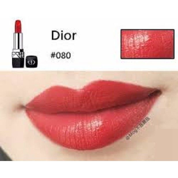 Son Dior 080 Red Smile Đỏ Cam Lên Môi Quyến Rũ Cực Kỳ