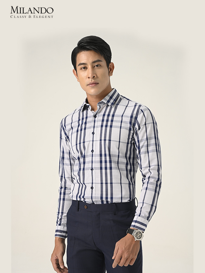 Áo sơ mi tay dài nam họa tiết kẻ sọc Old Sailor  OSL FLANNEL LONG SHIRTS  
