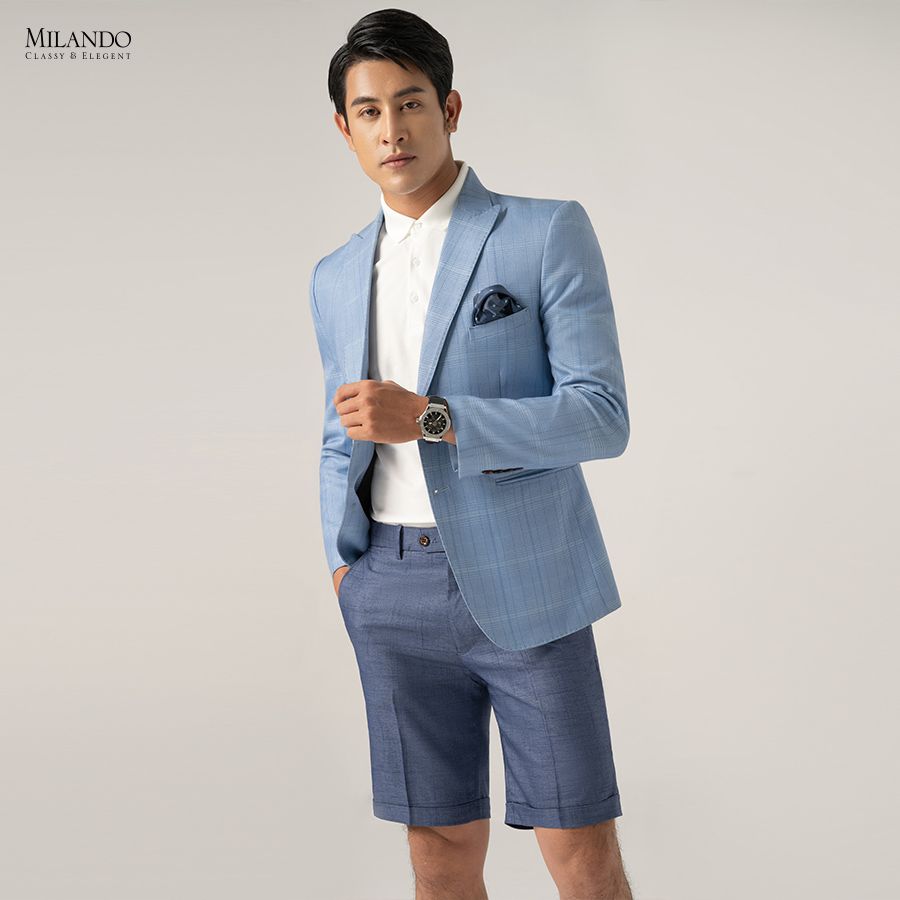 Áo Vest Nam Kẻ Caro Vuông Blazer