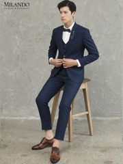 Áo Vest Nam Màu Xanh Họa Tiết