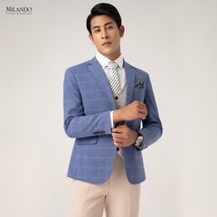 Áo Vest Xanh Kẻ Ô Vuông Blazer