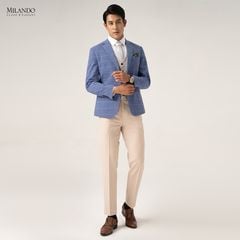 Áo Vest Xanh Kẻ Ô Vuông Blazer