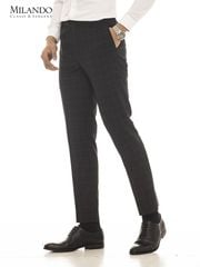 Quần tây nam màu đen kẻ ô vuông