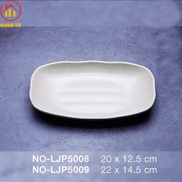 Đĩa cạn nhựa melamine màu nâu nhám