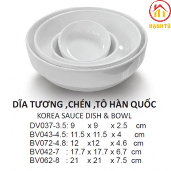 Bát đĩa nhà hàng Hàn Quốc