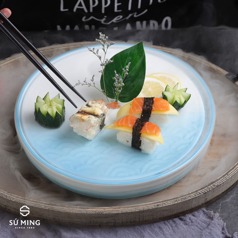 Khay Trang Trí, Khay Sứ Decor Tạo Khói Cho Sushi Nhật Bản, Sứ Chất Lư