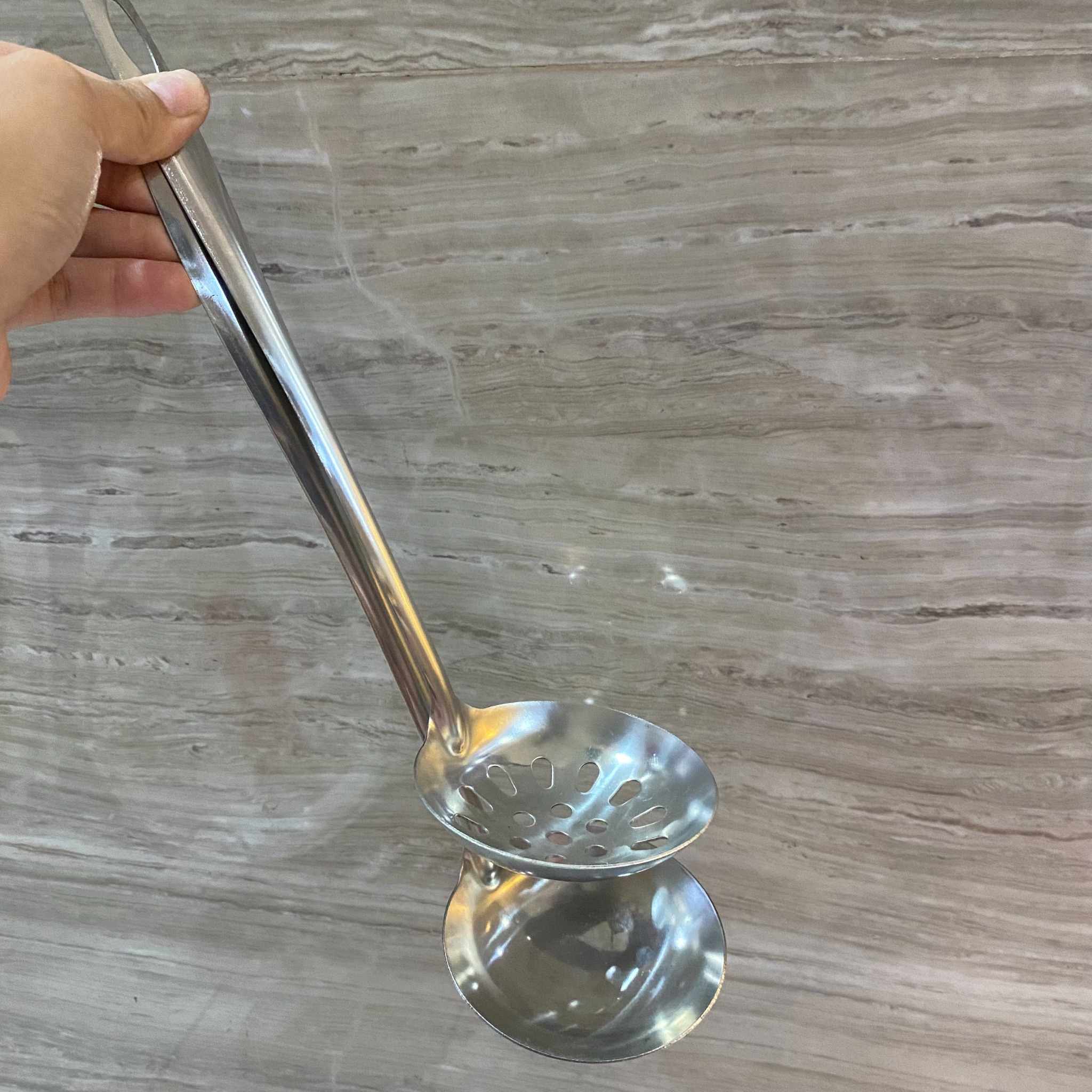 Muôi múc canh inox 304 xin cán dài inox nguyên khối