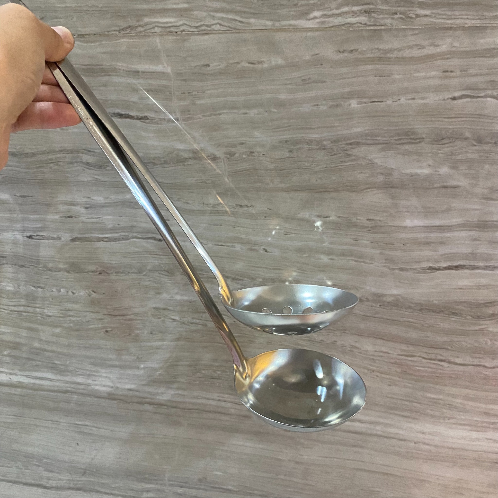 Muôi múc canh inox 304 xin cán dài inox nguyên khối