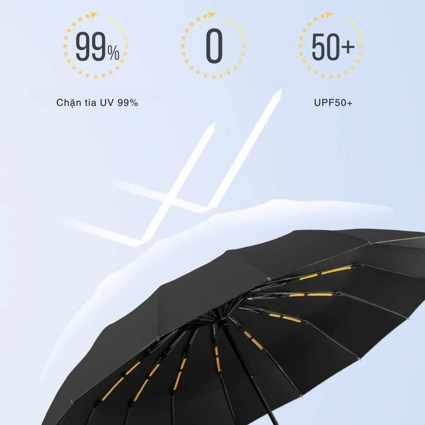 Dù tự gấp gọn 24 nan rộng 110cm Kachi chống UV MK376
