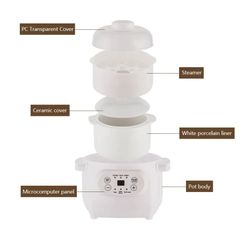 Nồi nấu cháo chưng yến 1 Lít Mishio MK383