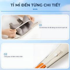 Máy massage cổ vay gáy 6D Kachi MK395 mô phỏng bàn tay người, chạy pin không dây tiện lợi