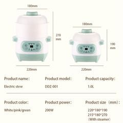 Nồi nấu cháo chưng yến 1 Lít Mishio MK383