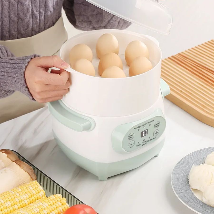 Nồi nấu cháo chưng yến 1 Lít Mishio MK383