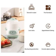 Nồi nấu cháo chưng yến 1 Lít Mishio MK383